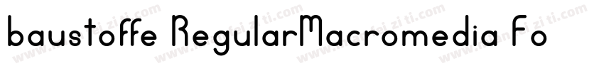baustoffe RegularMacromedia Fontogr字体转换